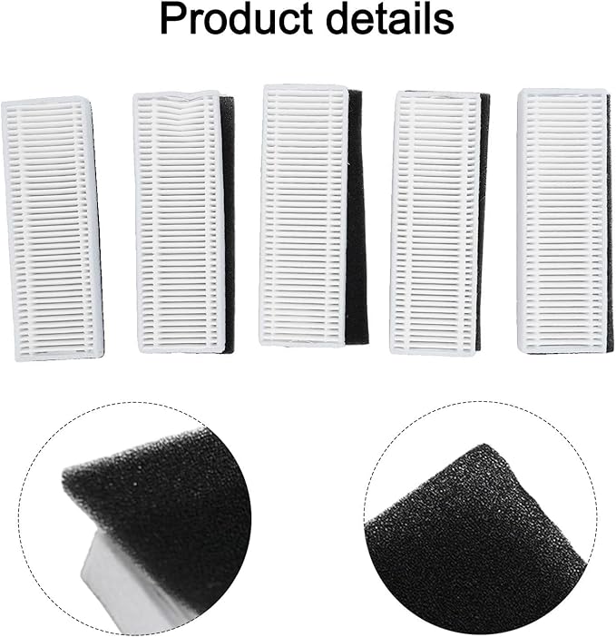 for Laresar Evol 3 Robot Vacuum Cleaner Washable Filter Reusable Dustproof Air Filter(10 PACK)