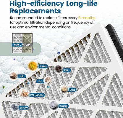 20x20x3 MERV 13 Air Filter Compatible with Zephyr VGF Series 20x20x3 Whole Home Deep Pleated Return Air Grille Filter, MERV 13 Air Filtration System, White, 1 Pack