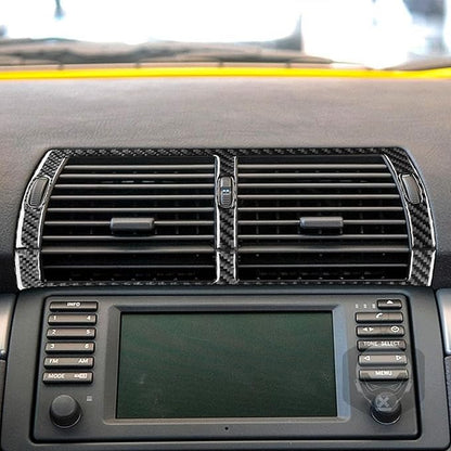 Carbon Fiber Interior Full Compatible with BMW X5 Central air-Conditioning air Outlet 2 pcs-1