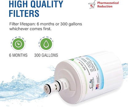 Swift Refrigerator Water Filter Compatible with Whirlpool EDR8D1,FILTER 8,46-9002, 8171413, 8171414 Made in USA SGF-W41 (2 Pack)