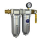 3/4" NPT Industrial (2-Stage) Moisture Removing Particulate Filter Water Separator and Oil, Moisture Vapor Removing Coalescing Filter for Compressed Air