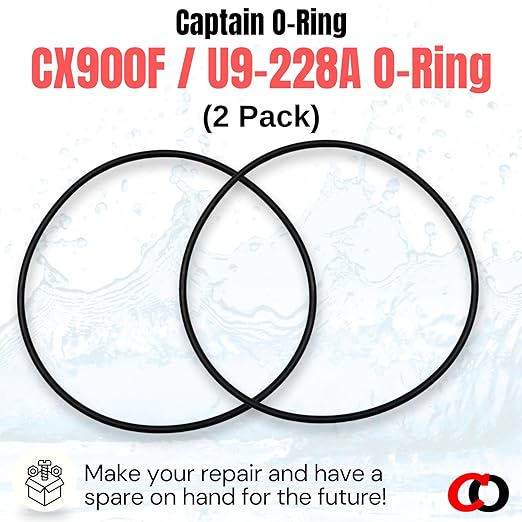 Captain O-Ring – Replacement CX900F / U9-228A / O-240 O-Rings for Hayward Star-Clear, Pentair, Sta-Rite Cartridge Filter and Tank (2 Pack)