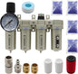 1/2" & 3/4" NPT Industrial Grade 4 Stage Gas Drying System, Coalescing Filter, Desiccant Dryer, Auto Drain, Compatible with Paint Spray, Plasma Cutter (Manual Version,1/2" NPT)