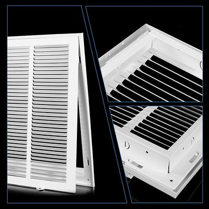 18 x18 Vent Cover [Duct Opening Size],Return Air Vent Cover for Wall Or Ceiling,Steel Return Air Filter Grilles Removable Face/Door for 1 Inch Filters(18"W x 18"H [Duct Opening])