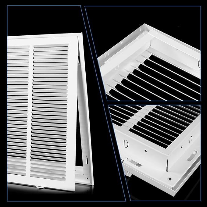 24x24 Return Air Grille [Duct Opening Size],Return Air Vent Cover for Wall Or Ceiling,Steel Return Air Filter Grilles Removable Face/Door for 1 Inch Filters (24"W x 24"H [Duct Opening])