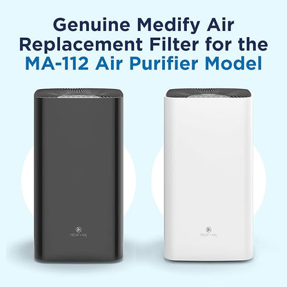 Medify MA-112 Genuine Replacement Filter Set for Allergens, Smoke, Wildfires, Dust, Odors, Pollen, Pet Dander | 3 in 1 with Pre-filter, HEPA H13 and Activated Carbon | Removal to 0.1 Microns | 1-Pack