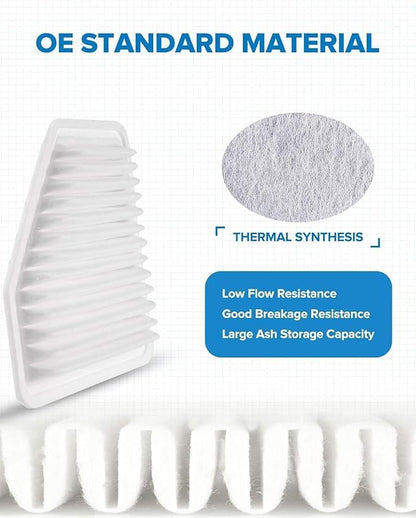 PHILTOP Engine Air Filter, CA10169 Compatible with Toyota RAV4 2006-2012, Avalon 2005-2012, Camry, Venza, Matrix, Corolla, Lexus ES350 2007-2012, Scion xB 2008-2015, tC, Pontiac Vibe