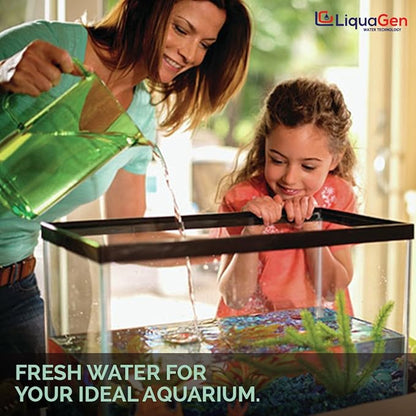 LiquaGen - 6 Stage Reverse Osmosis + Deionization Water Filtration System- 100 GPD w/Pressure Gauge & TDS Meter | Under Sink Water Filter Machine for Aquarium Water Purification