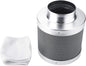 Stainless Steel Carbon Filter, 4 Inch Smelliness Control Scrubber, Odor Scrubber For House Workshop Grow Tent Rooms Inline Duct Fan Indoor Plant Hydroponics Grow Rooms