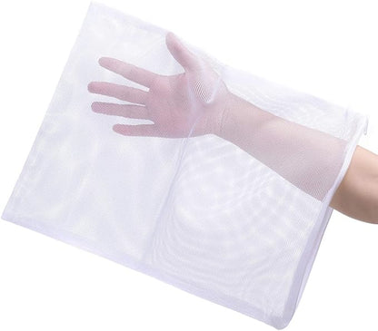 JIHAQUA Aquarium Filter Bags Large - Reusable Fish Tank Filter Media Mesh Bags with Plastic Zipper (11.5 x 15.5 inch (6 Pack))