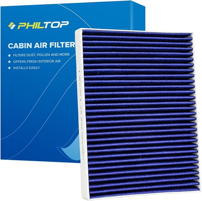PHILTOP Premium Cabin Air Filter w/Dual Activated Carbon, Compatible with CF11854 Nissan Rogue 2014-2020, Rogue Sport 2017-2022, Carbon Filter Up Dust Pollen Odor
