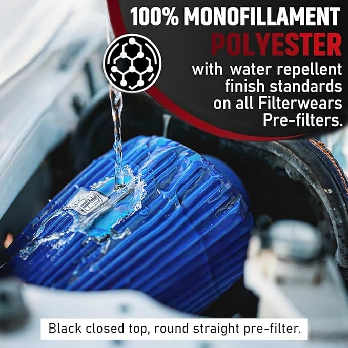 FILTERWEARS Pre-Filter F102L For SPECTRE Air Filters 8131 8132 8136 8138 K&N RG-1001