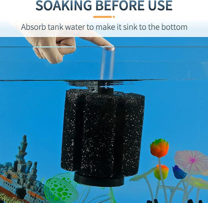 Pawfly Large Aquarium Bio Sponge Filter Quiet Betta Fry Shrimp and Small Fish Foam Filter for Fish Tank up to 60 Gallon, 4 Pack