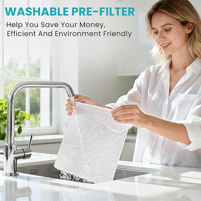 Air Purifiers for Home, PM 2.5 Air Quality Monitor Cover Up to 2200 Ft² with Pet mode, Timer, HEPA Air Purifier with Washable Pre-filter, Fragrance Sponge for Smoke, Odor, Dander, Pollen (Black)