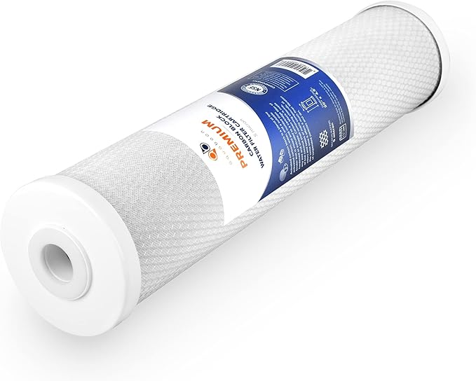Aquaboon 5 Micron 20 x 4.5 Premium CTO Activated Carbon Water Filter Cartridge Replacement for Whole House Compatible with FC25B, EP-20BB, 2-PACK