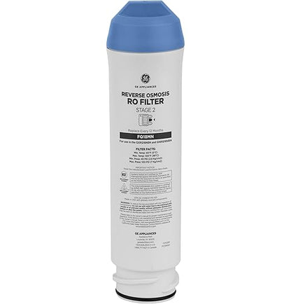 GE Membrane Filter Compatible with Select GE Under Sink Filtration Systems Including GXRQ18NBN, GNRQ18NBN, GXRV40TBN, Replace Every 12 Months, FQ18MN