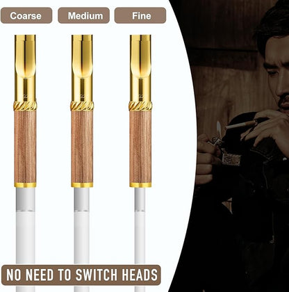 Reusable Washable Cigarette Filter Handcrafted Wood Metal Smoking Cigarette Filter Never Fade Cigarette Holders Reduces Tar Nicotine Birthdays Father Day Gift Wooden Gift Box