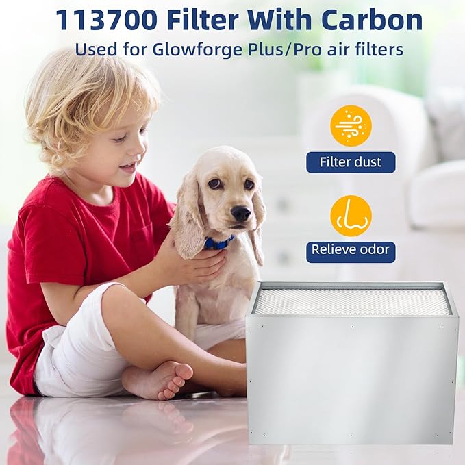 113700 Main Filter with Carbon Mix Compatible with Glowforge Plus/Pro Air Filter Systems | Superior Filtration for Indoor Fresh Air