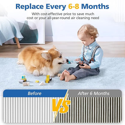 LINNIW TZ-K2 Replacement Filter Compatible with ToLife Air Purifier TZ-K2, 3-in-1 High-Efficiency Activated Carbon and Pre-Filter, TZ-K2-A Replacement Filters, 3 Pack