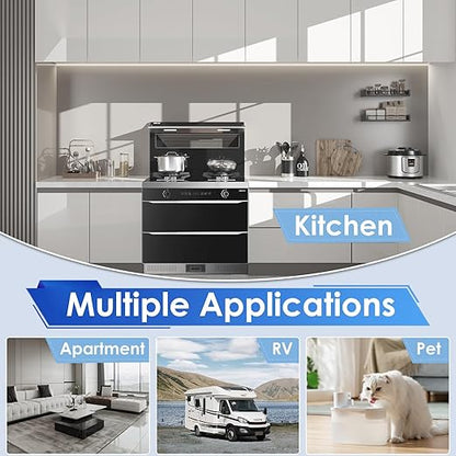 VORTOPT Countertop Water Filter System,Direct Connect Water Filtration-0.01μm Filtration Reduces PFOA/PFOS,Chlorine,Heavy Metals,Bad Odors-C2 and UF Filter