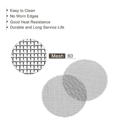 MECCANIXITY Pipe Screen Stainless Steel Screens, 3/4 Inch (19mm) Diameter for Pipe Filter, Pack of 60