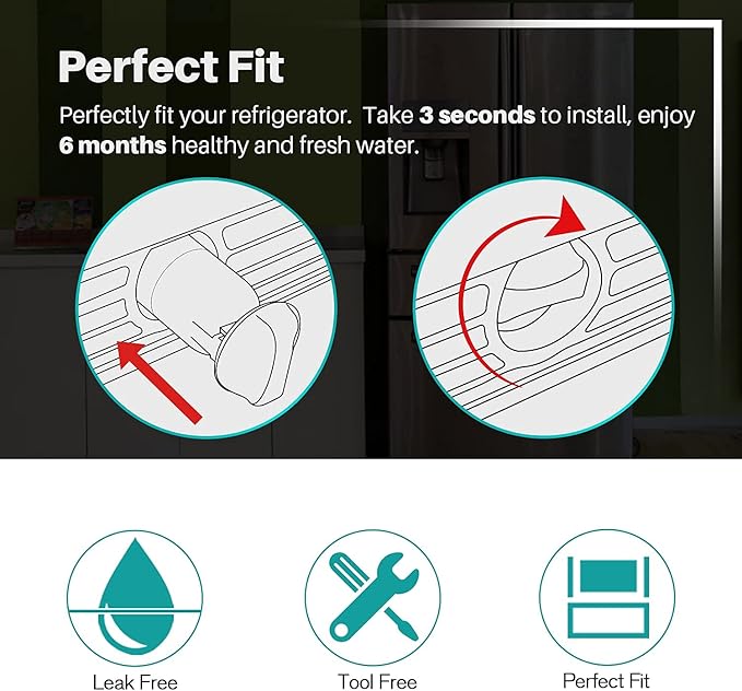 ICEPURE PLUS NSF53&42 Refrigerator Water Filter Replacement for Whirlpool 4396508 4396510, Everydrop EDR5RXD1, Filter 5, 4392857, WF285 PNL240V 4396918 9010 WF-NL300 WF-L500 RWF0500A RWF0500AH 2PACK