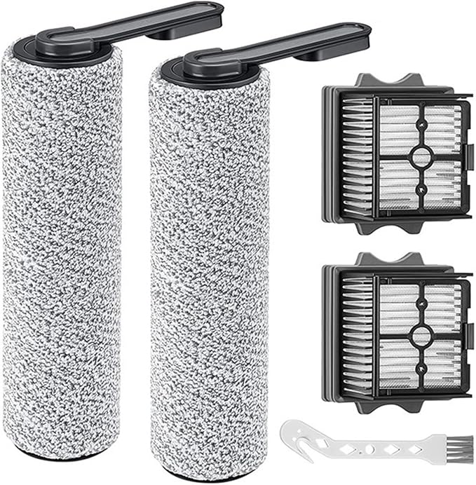 Spare Soft Lint Roller Brush, Hepa Filter, Scrubber Components, Compatible for Tineco Floor ONE S5 Combo Cordless Wet Dry Vacuum Cleaner(5PCS)