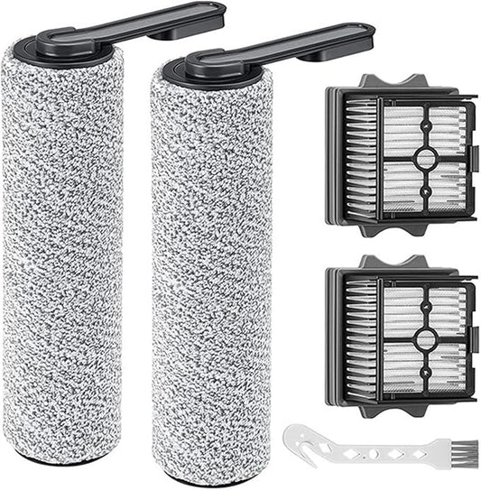 Spare Soft Lint Roller Brush, Hepa Filter, Scrubber Components, Compatible for Tineco Floor ONE S5 Combo Cordless Wet Dry Vacuum Cleaner(5PCS)