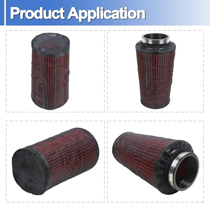 Air Filter Cover Large Dustproof Protective for Harley Davidosn Touring Model Universal Cold Air Intake Filter Sock Air Filter Wrap, 1 Pack