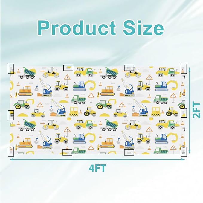4 Pcs Fluorescent Light Covers for Ceiling Lights Construction Vehicles Excavators Dump Trucks Cranes Safety Signs Decorative Magnets Light Filters for Office Home Classroom Must Haves 4’ x 2’
