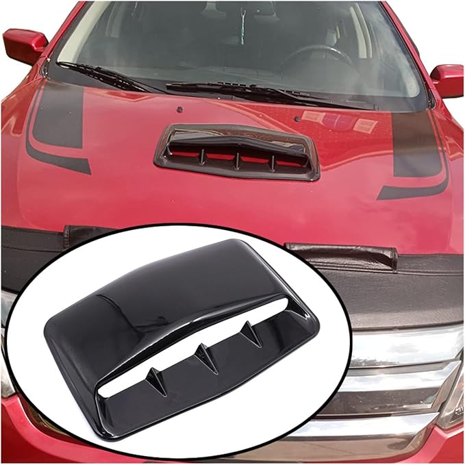 Universal Car Hood Scoop Air Flow Intake Decorative Turbo Bonnet Vent Cover Compatible For Audi And BMW Compatible For VW And Civic(Carbon look)