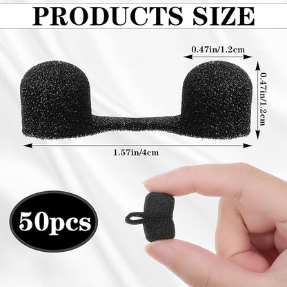 50Pcs Nose Plug Filter, Disposable Nose Filter Sponge Dust Filters for Allergies and Dust for Women Men Sunless Spray Tanning Outdoor DustConstruction Areas (Black)