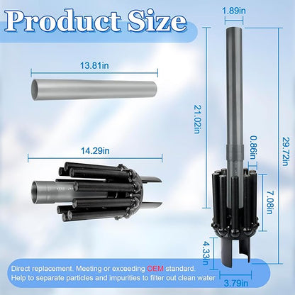 SX244DA Lateral Assembly with Center Pipe Compatible with Hayward s244t Sand Filter Tank, Threaded Lateral Assembly for Hayward S244TC, S270T, S270T2, Spa Pool Sand Filter Replacement Parts