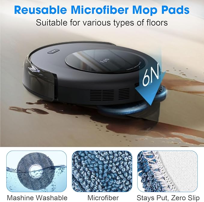 25PCS C20 Replacement Parts for eufy Omni C20 Vacuum Cleaner Includes Main Brush, Mop Pads, HEPA Filters, Dust Bags, Side Brushes High-Performance Compatible with eufy Robot Vacuum Cleaner