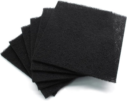 Biaungdo 6 Pack 5 Inch Sqaure Charcoal Filter Replacements, Black Kitchen Compost Bin Filters for Countertop Square Carbon Filter Bin Pail Replacement