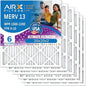 AIRX FILTERS WICKED CLEAN AIR. 20x20x2 Air Filter MERV 13 Electrostatic Pleated Air Conditioner Filter 6 Pack HVAC AC Furnace Filters