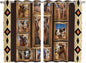 2 Panel Kitchen Cafe Curtains, Wildlife Camels Sunlight Filtering Nature Air Through, Home Decor Window Covering Tier Curtains for Living Room 104W x 72L inch Deserts Animals Brown Geometric Rustic