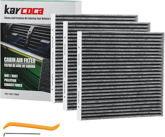 CF10134 Cabin Air Filter With Activated Carbon Replacement For Honda Civic Crosstour Acura CR-V Odyssey Accord Legend CSX ILX MDX RDX RLX TLX TSX ZDX AT134 (3Pack）