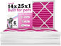 Colorfil 14x25x1 Air Filter (6-Pack) | Made in the USA | Color Changing | Remove Cat and Dog Odor | MERV 8 for Pet Hair Dander and Dust | 13.5"x24.5"x0.75" Exact Size