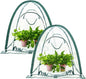porayhut Pop Up Greenhouse Cover Flower House,Pack of 2,Mini Gardening Plant Sunshine Room,Backyard PVC Cover for Cold Frost Protector Gardening Plants