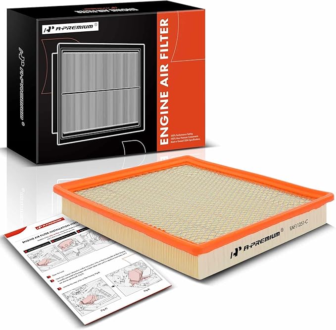 A-Premium Engine Air Filter Compatible with Buick Regal & Cadillac XTS & Chevrolet Impala, Malibu, Malibu Limited, 2013-2020, 2.0L 2.5L 3.6L, Flexible Panel, Replace# 22989313