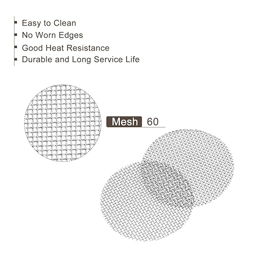 MECCANIXITY Pipe Screen Stainless Steel Screens, 19/32 Inch (15mm) Diameter for Pipe Filter, Pack of 80
