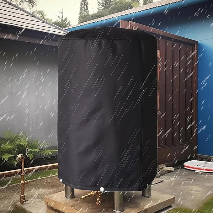 Round Well Pump Cover - 3-Layer Insulated Bag, Waterproof Frost Protection, Protection for Outdoor Sanitary Systems, Robust Cistern Protection, Winter Backflow Housing | For Garden Water Systems