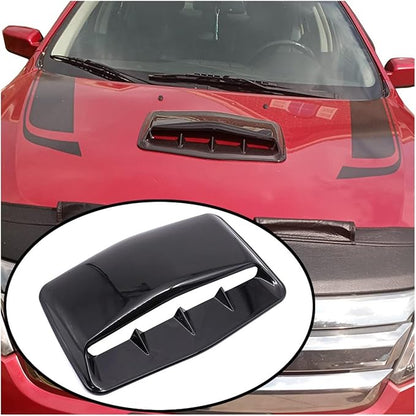 Universal Car Hood Scoop Air Flow Intake Decorative Turbo Bonnet Vent Cover Compatible With Audi And BMW Compatible With VW And Civic(Carbon)