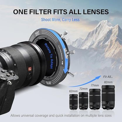 H&Y RevoRing MKⅡ 67mm 72mm 77mm 82mm Variable ND Filter & CPL Polarizer, 3-in-1 VND (ND3-1000) Camera Lens Filter with Adjustable Adapter Ring, 22 Multi-Layer Nanocoating