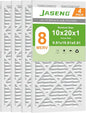Furnace Filters 10x20x1 MERV 8, MPR 600, Air Filter (4 Pack) for HVAC, AC Furnace - Actual Size: 9.75"x19.75"x0.75"