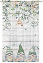 Sheer Curtains 96 Inches Long, Coastal Eucalyptus Leaf Semi Sheer Curtains Light Filtering Window Treatment, Sage Green Gnomes Starfish Privacy Voile Drapes for Living Room Bedroom 52x96 Inch