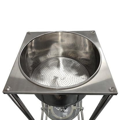 INTSUPERMAI 50L Buchner Funnel Filtering Kit, with 50L Vacuum Flask, Stainless Steel Frame, Negative Pressure Filtration, Lab Vacuum Suction Filter for Liquid-Liquid Extraction