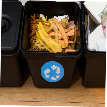 Artibetter 12PCS Self-Adhesive Trash Recycling Stickers for Indoor and Outdoor Use Garbage Sorting Labels Symbols for Easy Identification