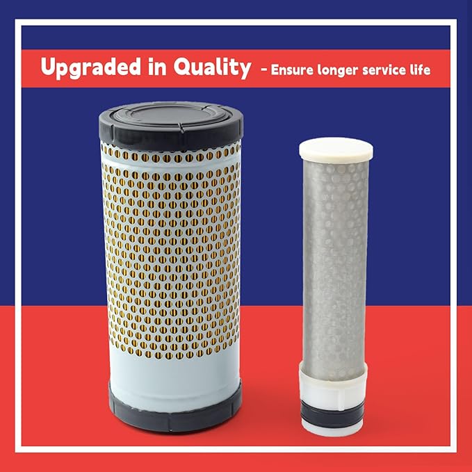 10400511200 19690531100 Inner and Outer Air Filter Element Combo Replacement for Mahindra Tractor Parts Accessories 2815 HST 3616 Gear 4WD